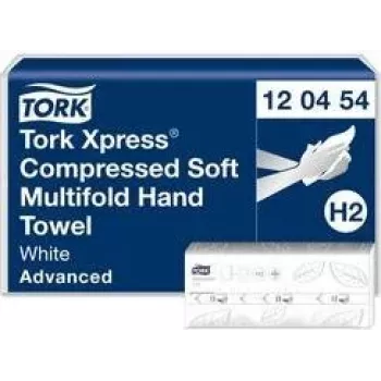 TORK Xpress Multifold Handtuchpapier, 212 x 320 mm, W-Falz-System H2, Advanced, Tissue, geprägt, weiß - 1 Bündel (600454)
