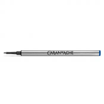 Caran d'Ache 8222.160 Tintenroller-Ersatzmine, F, blau, Stahlspitze, für Tintenroller 849