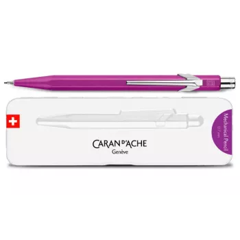 CARAN D'ACHE 844 Colormat-X Druckbleistift 0,7 mm, violettes satiniertes Aluminium Sechskant-Gehäuse 844.605