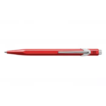 Caran d'Ache 849 Classic Line Kugelschreiber, rotes Gehäuse, blaue Tinte, Medium 849.070
