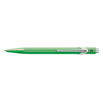 Caran d'Ache 849 PopLine Fluo Kugelschreiber - Fluoreszierend grüner Körper, blaue Medium-Tinte 849.230