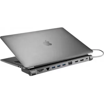 XTREMEMAC XWH-CDH-13 12-Port USB-C Dockingstation Space Gray