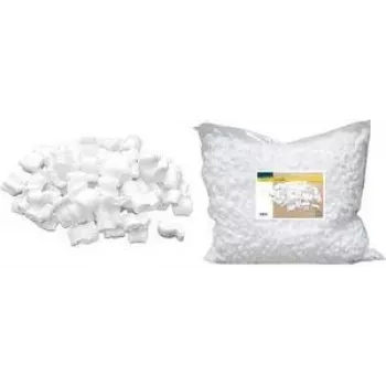 RAADHUIS Verpackungschips, 25-Liter-Beutel, weißes Polystyrol-Füllmaterial, S-förmige Polsterchips für zerbrechliche Gegenstände (RD-351205)