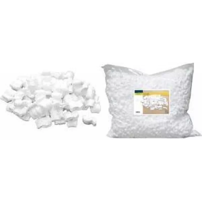RAADHUIS Verpackungschips, 25-Liter-Beutel, weißes Polystyrol-Füllmaterial, S-förmige Polsterchips für zerbrechliche Gegenstände (RD-351205)