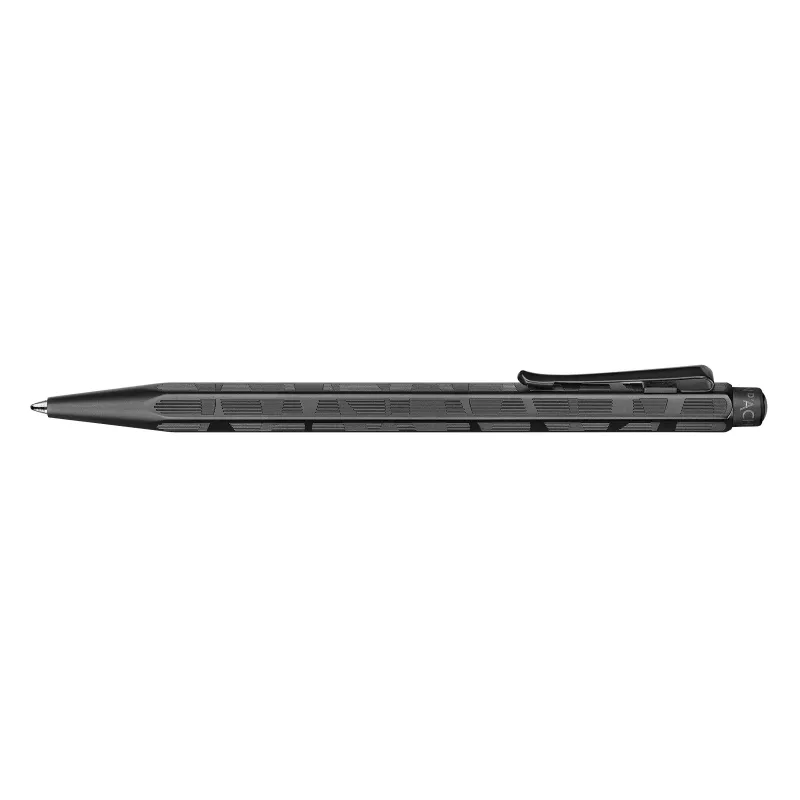 Caran d'Ache Ecridor Black Lines Kugelschreiber, Medium, schwarze Tinte, palladiumbeschichteter sechseckiger Schaft 890.010