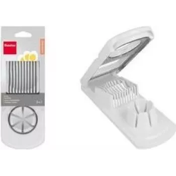 Metaltex Universal Eierschneider, ABS-Kunststoff, Silber/Weiß, 1 Stück (204510014)