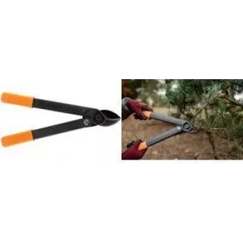 Bradas Amboss-Astschere V-SERIES SUPER LIGHT Anthrazit/Orange, Ambossklinge mit Schutzbeschichtung, 1 Stück (KT-V1260)