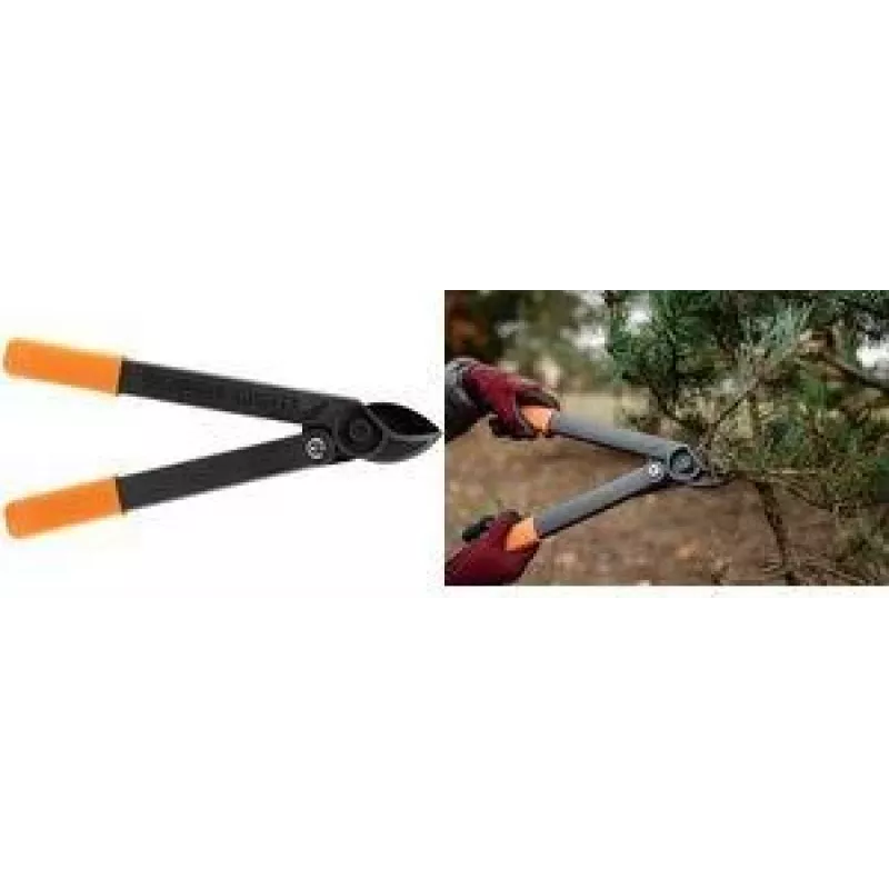 Bradas Amboss-Astschere V-SERIES SUPER LIGHT Anthrazit/Orange, Ambossklinge mit Schutzbeschichtung, 1 Stück (KT-V1260)