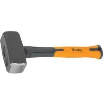 Bradas DIY-HF5100 Fäustel, 1000 g Kopf, Anthrazit/Orange, 280 mm Fiberglasstiel mit rutschfestem TPR-Griff, 1 Stück