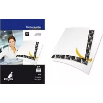 KANGARO Kohlepapier DIN A4+, 100 Blatt, Schwarz, 210 x 310 mm, für Schreibmaschinen K-7800492