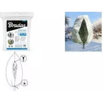 Bradas Wintervlies-Pflanzenabdeckung, 760 mm Durchmesser, Weiß, 1,2 x 1,8 m, 50 g/m², 1 Stück AWWC503120180