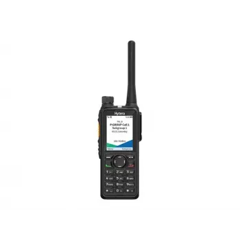 Hytera HP785G BT V1 VHF Digital/Analog Handfunkgerät mit GPS, Bluetooth, 2400mAh Akku, Tischladegerät, Antenne und Gürtelclip