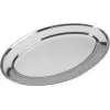 Metaltex Ovale Servierplatte, Edelstahl, Hochglanzpoliert, 300 mm Breite, Silber, Spülmaschinenfest, 1 Stück 690715010