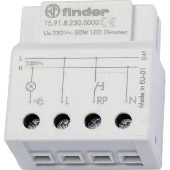 Finder Elektronischer Dimmer 230V AC Max 50W LED DIN-Schiene 15.91.8.230.0000