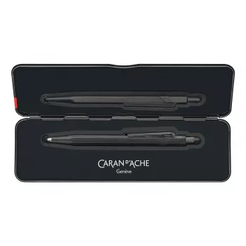 CARAN D'ACHE Fixpencil BLACK CODE Minenhalter, 2 mm, mattschwarzes sechskantiges Aluminiumgehäuse 22.496