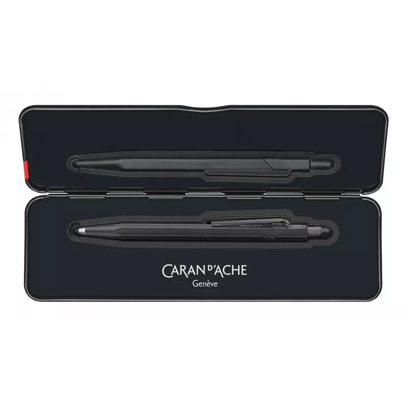 CARAN D'ACHE Fixpencil BLACK CODE Minenhalter, 2 mm, mattschwarzes sechskantiges Aluminiumgehäuse 22.496