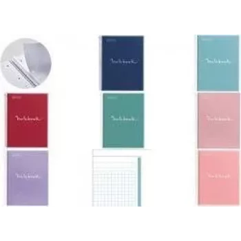 MIQUELRIUS Collegeblock Notizbuch EMOTIONS, DIN A4, Rot Seyès, 80 Blatt, 90 g/m², Weißes Papier, 1er Pack (MR2106)