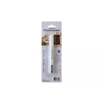 EUROPEL Kreidemarker 3 mm, Weiß, Rund- oder Keilspitze, Blisterpackung (1 Stk.) 356508