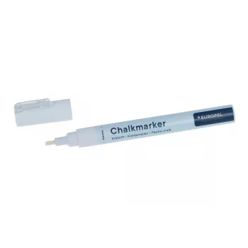 EUROPEL Kreidemarker 3 mm, Weiß, Rund- oder Keilspitze, Blisterpackung (1 Stk.) 356508