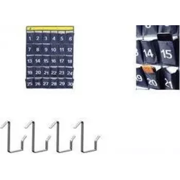 Kangaro Smartphone Wandorganizer mit 30 nummerierten Fächern, grauer Stoff, wandmontierbar (K-01501)