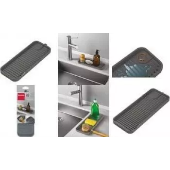 Metaltex Tidy-Mat Silikon-Spülen-Organizer, Grau, 230 mm 320490000