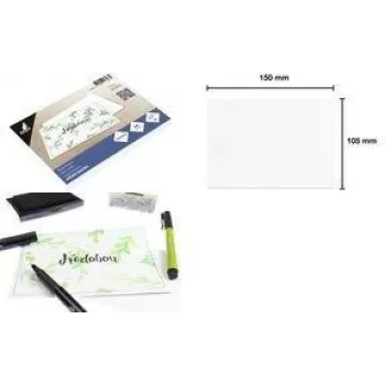 KANGARO K-122551 Blankokarte, 250 g/m², 105 x 150 mm, Weiß, Einzelkarte