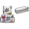 Metaltex Origin LAVA 1-stufiges Wandregal, Touch-Therm beschichtetes Metall, Schwarz 401104000