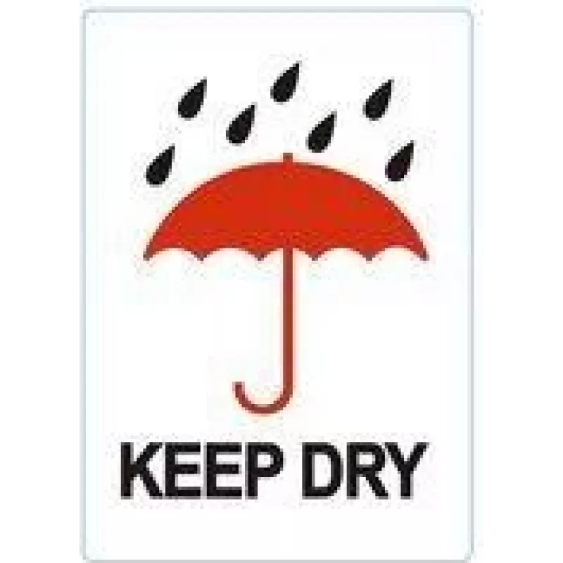 RILLPRINT KEEP DRY Permanentklebe-Warnetiketten, Weiß/Rot/Schwarz, 74 x 105 mm, 500 Etiketten pro Rolle 76960