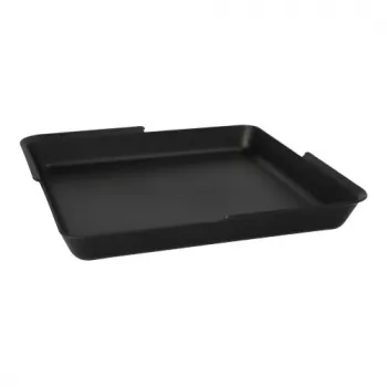 PAPSTAR Circulware wiederverwendbare rechteckige Servierschale, ungeteilt, schwarz, 1000 ml, Polypropylen mit 30% mineralischen Füllstoffen, 1 Stück 97021