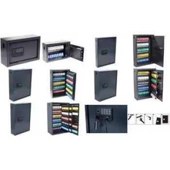 PAVO Advanced Schlüsseltresor für 150 Schlüssel, Dunkelgrau, Kombinations- & Fingerabdruckschloss, Stahlwände 8025169