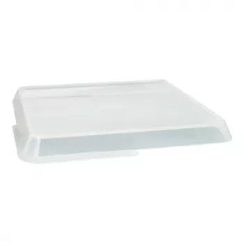 PAPSTAR Circulware quadratischer Behälterdeckel, transparent, Polypropylen mit 30% mineralischen Füllstoffen, 1 Stück (97024)