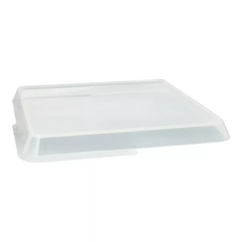 PAPSTAR Circulware quadratischer Behälterdeckel, transparent, Polypropylen mit 30% mineralischen Füllstoffen, 1 Stück (97024)