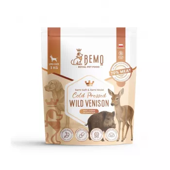 BEMO Kaltgepresstes Trockenfutter mit Wildfleisch für Hunde - 3kg