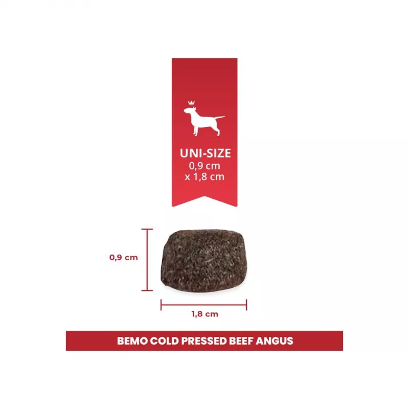 BEMO Kaltgepresstes Rindfleisch Angus Mono Trockenfutter für Hunde - 1kg