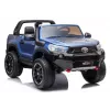LEAN CARS Toyota Hilux DK-HL850 Elektrisches Spielauto für Kinder, Blau lackiert, 4x4, 2-Sitzer, Fernbedienung, LED-Lichter, MP3, Bluetooth
