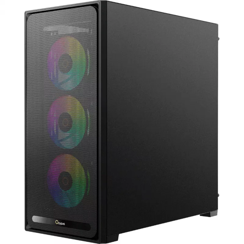 Ocypus Delta C70 ARGB Schwarz Panorama-Glas Midi-Tower Gehäuse