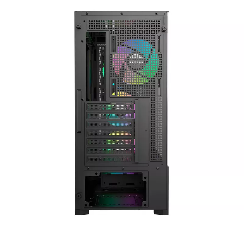 Ocypus Delta C70 ARGB Schwarz Panorama-Glas Midi-Tower Gehäuse