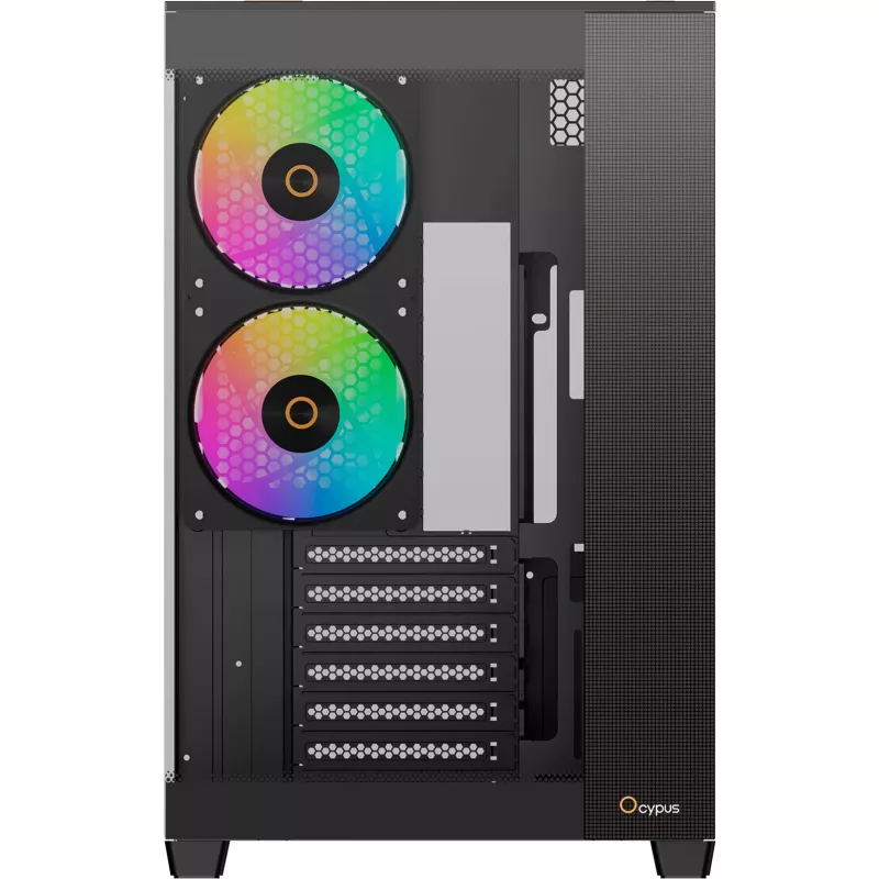Ocypus Delta C74 ARGB Schwarz Panoramaglas Mid-Tower Gehäuse