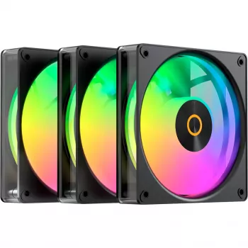 OCYPUS Gamma F12 Elite ARGB 120 mm PWM Lüfter (3er-Pack, Schwarz)