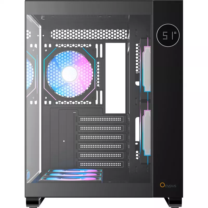 Ocypus Iota C70 ARGB Schwarz Panorama-Glas Mid-Tower Gehäuse