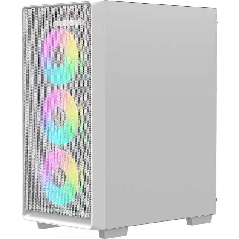 Ocypus Gamma C60 ARGB Weißes Mid-Tower-Gehäuse mit gehärtetem Glas