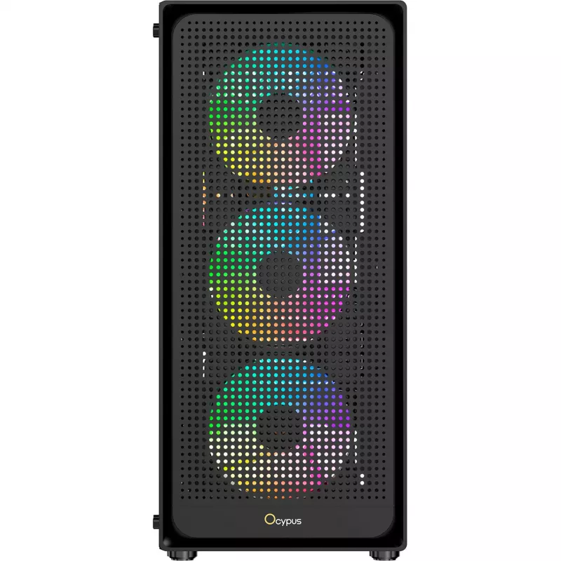 Ocypus Gamma C50 ARGB Schwarz Gehäuse mit gehärtetem Glas Mid-Tower