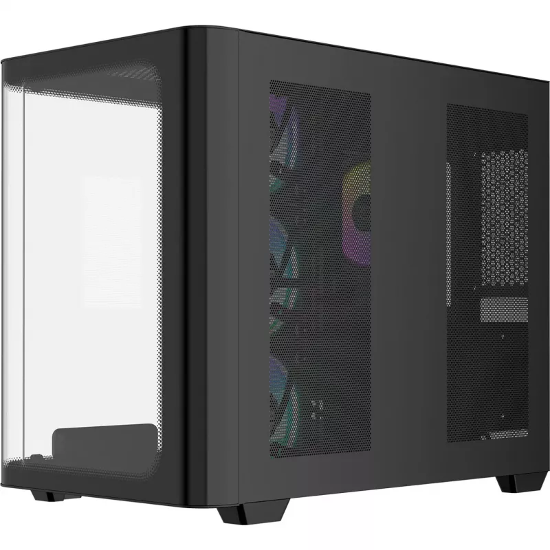 Ocypus Iota C70 Curve ARGB Digital Schwarz Mid-Tower Gehäuse, 270° Panorama-Tempered-Glas