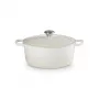 LE CREUSET Runder Bräter aus emailliertem Gusseisen 34cm 12L Creme