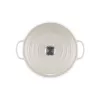 LE CREUSET Runder Bräter aus emailliertem Gusseisen 34cm 12L Creme