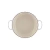 LE CREUSET Runder Bräter aus emailliertem Gusseisen 34cm 12L Creme