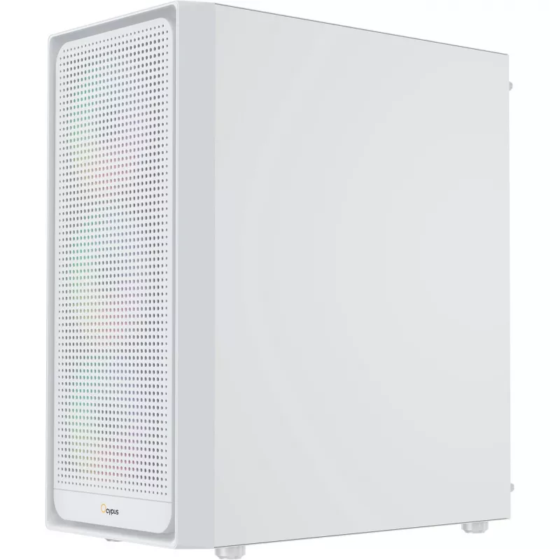 Ocypus Gamma C50 ARGB Weißes Mid-Tower PC-Gehäuse, gehärtetes Glas, 3x ARGB-Lüfter