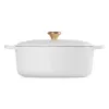 Le Creuset Gusseisen-Bräter oval 31cm / 6,3L Weiß