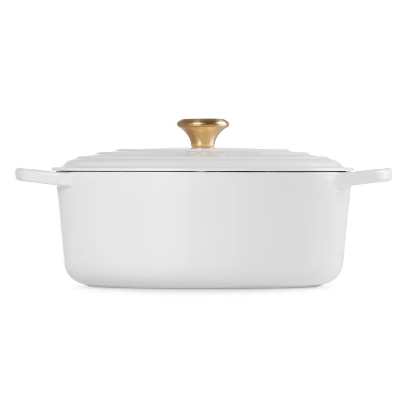 Le Creuset Gusseisen-Bräter oval 31cm / 6,3L Weiß