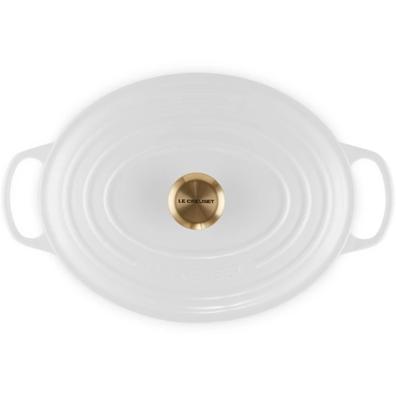 Le Creuset Gusseisen-Bräter oval 31cm / 6,3L Weiß